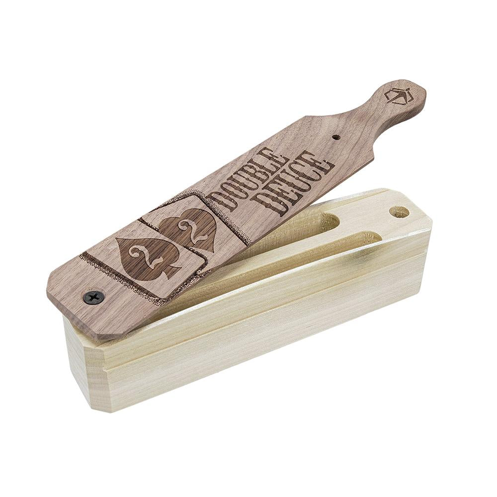 HS Strut Double Deuce Turkey Box Call Poplar Box with Walnut Lid