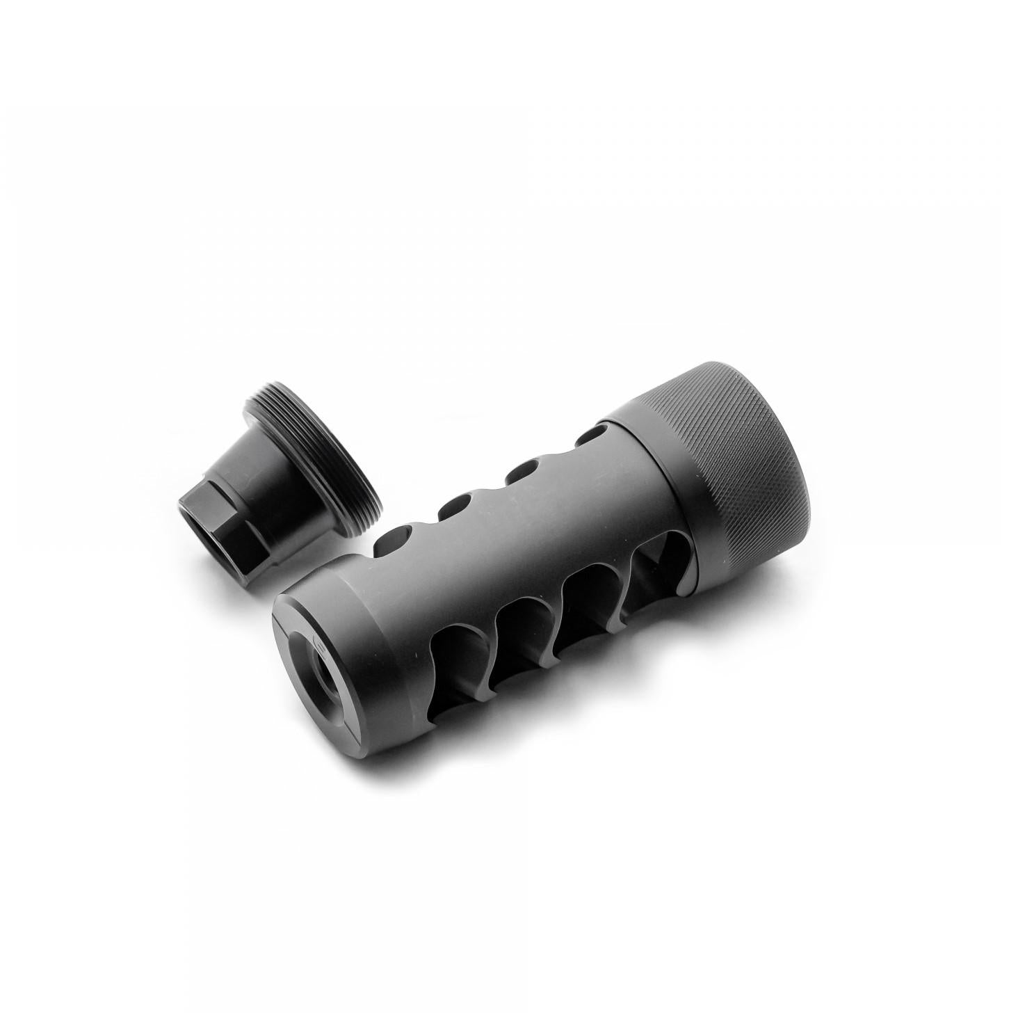 Area 419 Hellfire Match Self-Timing Muzzle Brake 6mm 5/8-24 Black Nitride