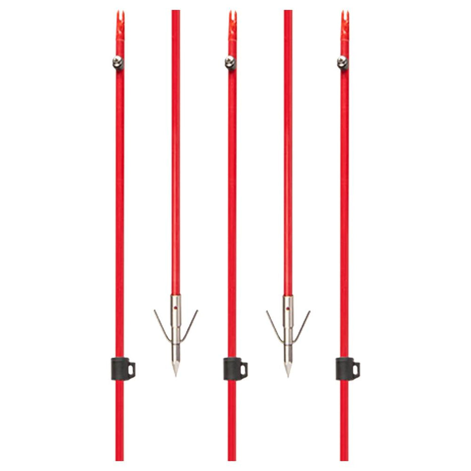 Cajun Bowfishing Fiberglass Arrow with Piranha Long Barb XT Point
