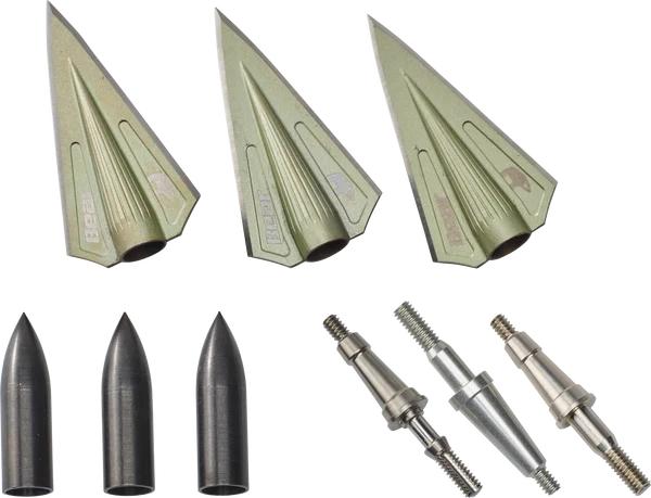 Bear Archery RazorHead VWS Double Bevel Broadhead Kit Green 150-250gr