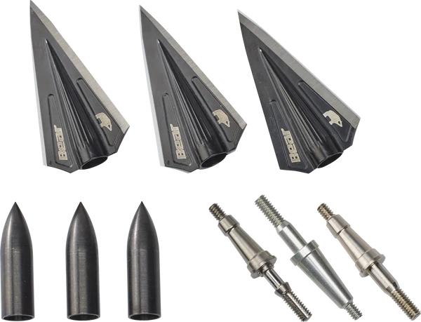 Bear Archery RazorHead VWS Single Bevel Broadhead Kit Black 150-250gr
