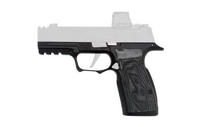 Icarus Precision ACE AXG Grip Module for Sig P365 X-Macro/XL, Aluminum, Anodized, Black w/ Hogue Black G10 Panels
