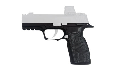 Icarus Precision ACE AXG Grip Module, Sig P365 X-Macro/XL, Manual Safety, Aluminum, Black, Hogue G10 Panels