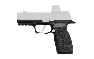 Icarus Precision ACE SXG Steel Grip Module, Sig P365 X-Macro/XL, Nitride Finish, Black, Hogue G10 Panels