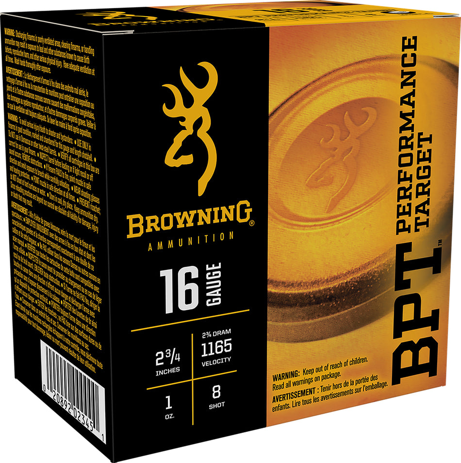 Browning Ammo BPT Performance Target 16 Gauge 2-3/4 1oz #8 Shot
