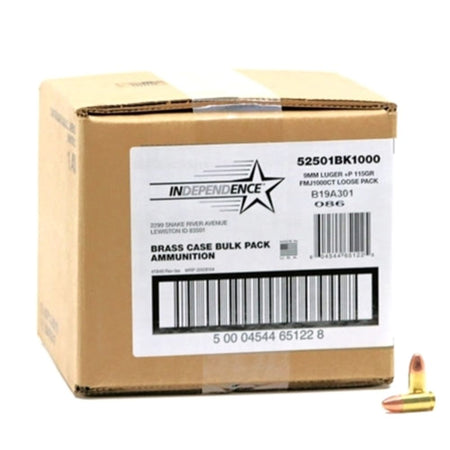 Independence  9mm Luger / Parabellum 115 gr FMJ ammo