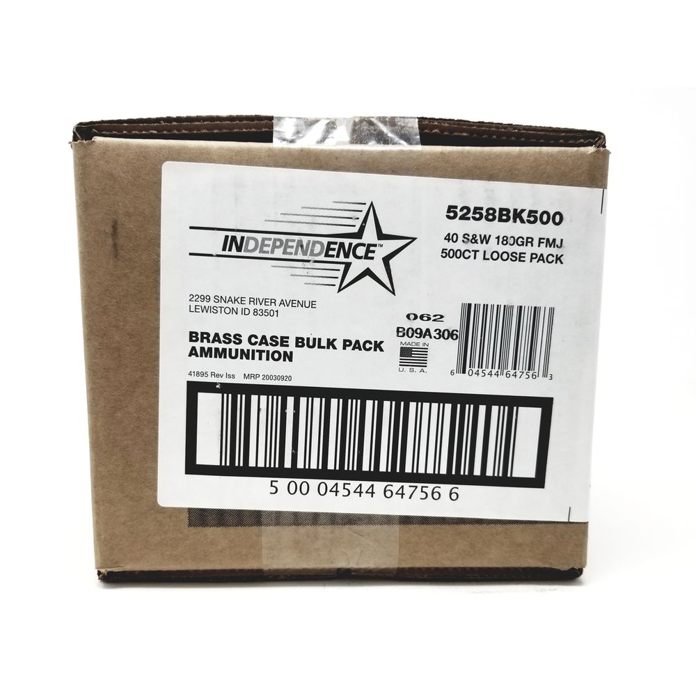 Independence  .40 S&W 180 gr FMJ ammo