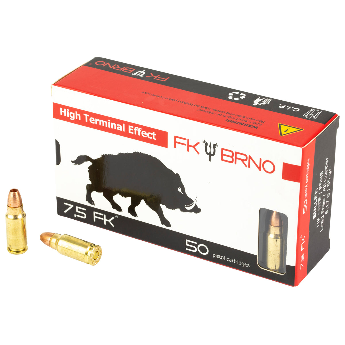 FK Brno F5 7.5 FK 95 gr CSHP ammo