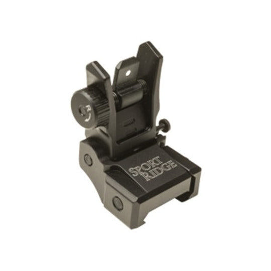 Sport Ridge AR-15 Low Profile Adjustable Rear Iron Sight – Black