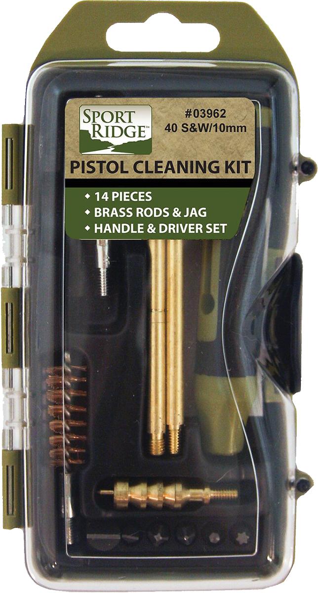 TacShield Sport Ridge 14-Piece Pistol Cleaning Kit - 40 Cal/10mm Black
