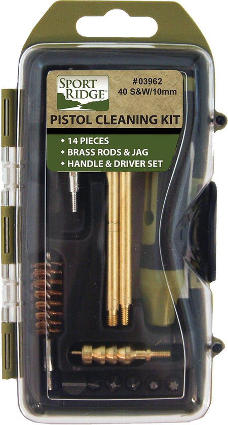 TacShield Sport Ridge 14-Piece Pistol Cleaning Kit - 40 Cal/10mm Black
