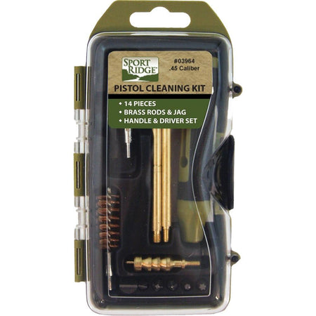 TacShield Sport Ridge 14-Piece Pistol Cleaning Kit Hard Case .45 Caliber