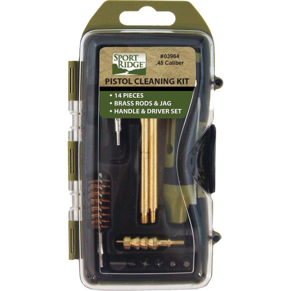 TacShield Sport Ridge 14-Piece Pistol Cleaning Kit Hard Case .45 Caliber