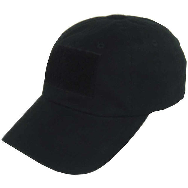 TacShield Contractor Tactical Cap Black Six-Panel Design