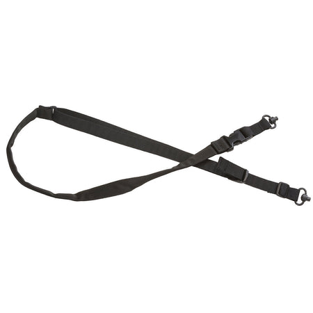 TacShield Tactical 2-Point Quick Adjust Padded Sling with QD Push Button Swivel Black