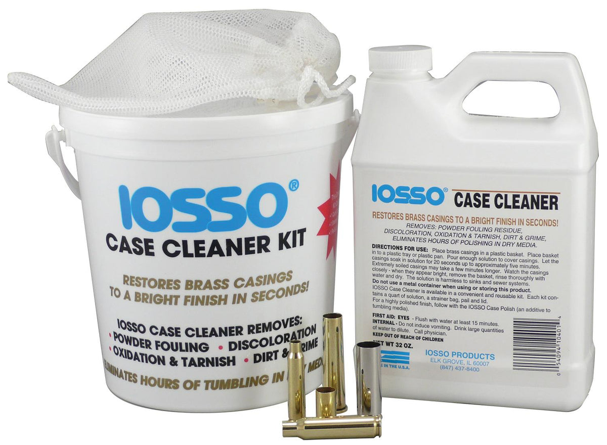 Iosso Brass Case Cleaner Kit 1 Quart with Bucket and Strainer