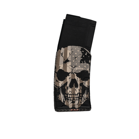 Black Rain Ordnance Skull with Flag AR Rifle Magazine 5.56x45 30-Round Polymer