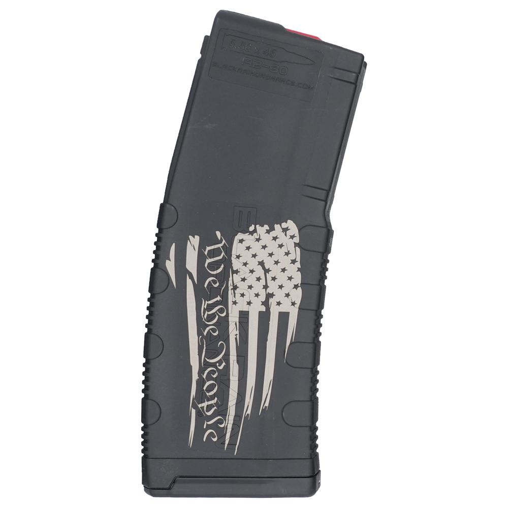 Black Rain Ordnance We The People Tattered Flag AR Rifle Magazine 5.56x45 NATO 30-Round