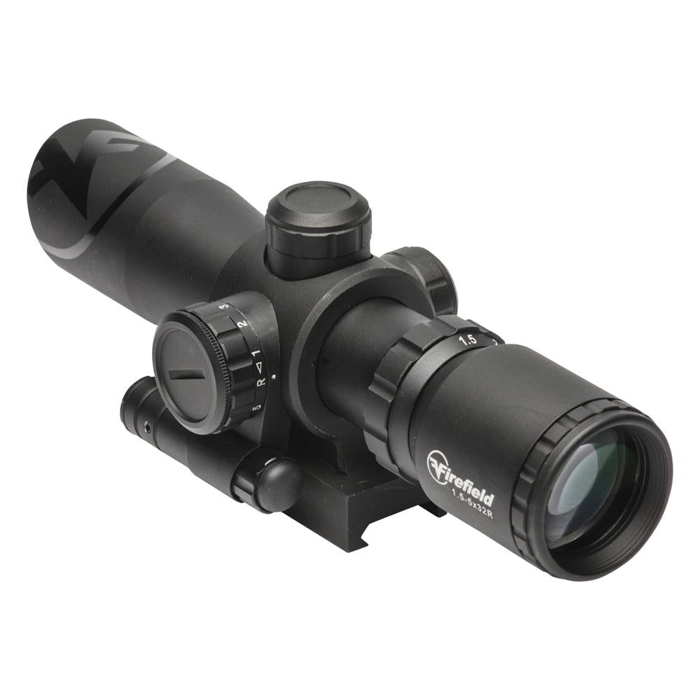 Firefield Barrage Riflescope with Red Laser 1.5-5x32 Illuminated Mil-Dot Reticle Black Matte