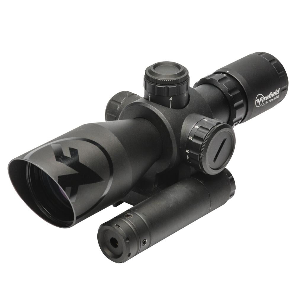 Firefield Barrage 2.5-10x40mm Rifle Scope with Green Laser