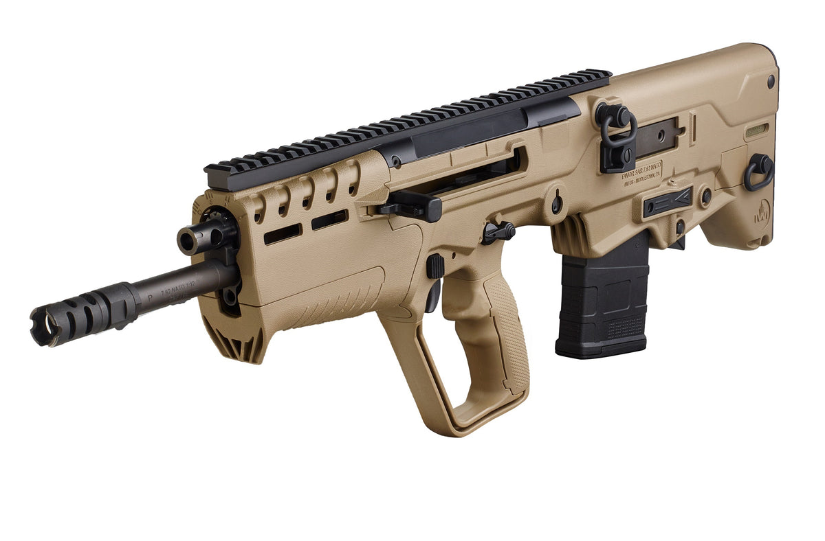 IWI US T7F1610 Tavor 7 7.62x51mm NATO Caliber with 16.50" Barrel, 10+1 Capacity, Flat Dark Earth Metal Finish, Flat Dark Earth Fixed Bullpup Stock & Flat Dark Earth Polymer Grip Right Hand