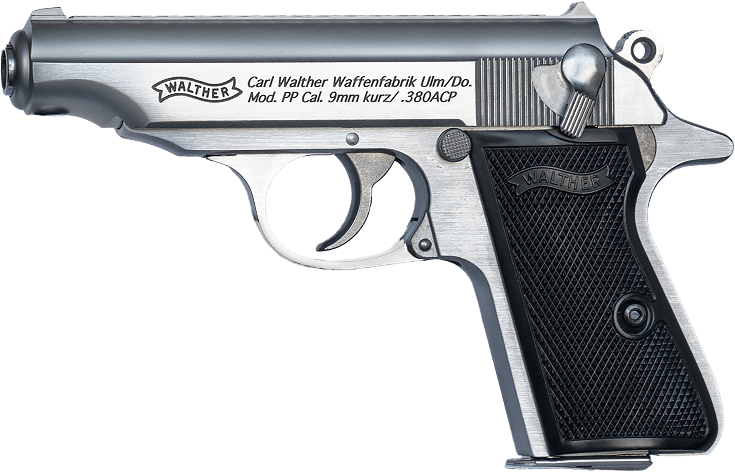 Walther Arms 4796027 PP 380 ACP 3.90" Stainless Steel