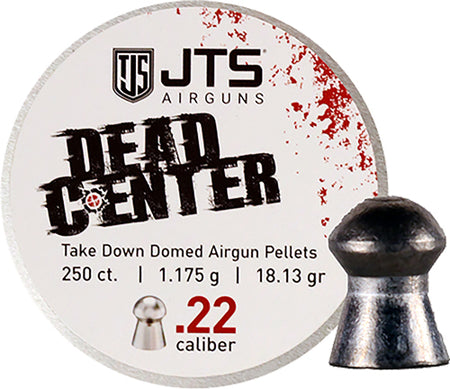 JTS Dead Center Pellets 22 Cal Domed 18.13gr 250 Count