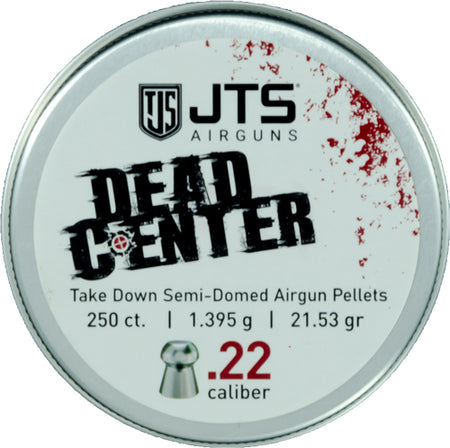 JTS Dead Center Pellets 22 Cal Semi-Domed 21.53gr 250 Count
