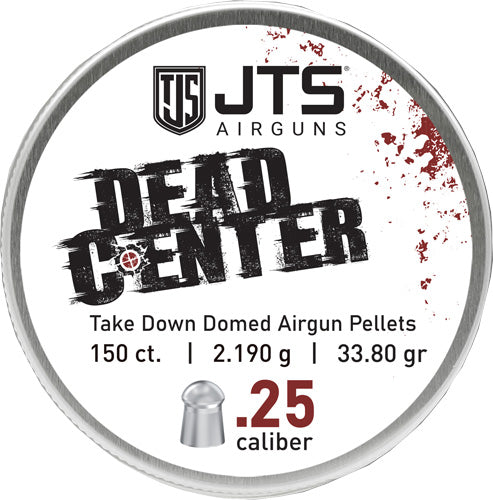 JTS Dead Center Pellets 25 Cal Domed 33.80gr 150 Count
