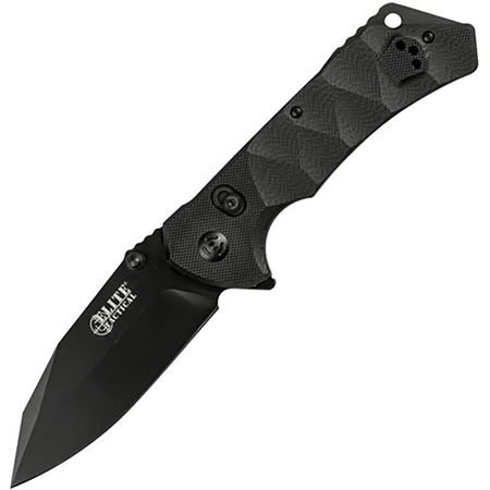 Master Cutlery Elite Tactical Parallax Manual Folding Knife 3.5" Black Blade