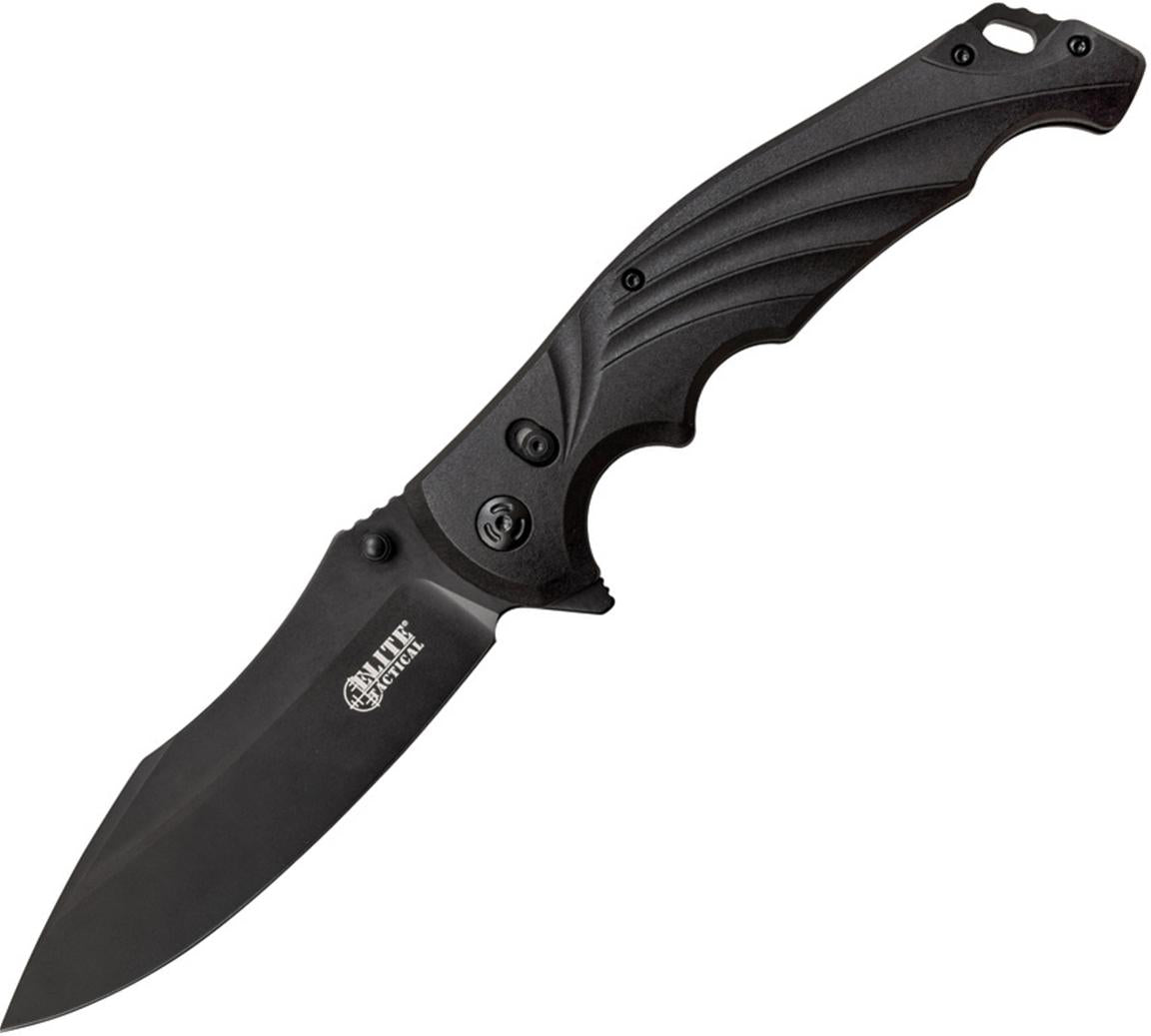 Master Cutlery Elite Tactical Conqueror Black Folding Pocket Knife