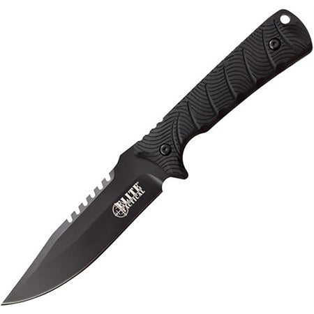 Master Cutlery Elite Tactical Backdraft Fixed Blade Knife 5" Black Drop Point