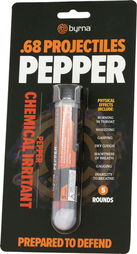 Byrna Pepper Projectiles 5-Count Tube .68 Caliber