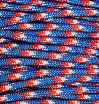 Mero 550 Paracord 100 Feet 550 lb Red White Blue Camo Nylon Survival Cord