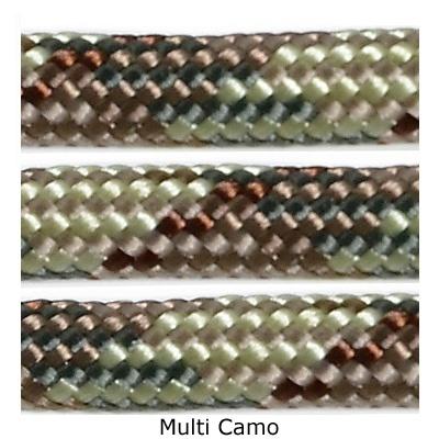 E.L. Wood Multi Camo 550 Fish & Fire Paracord 100 Feet