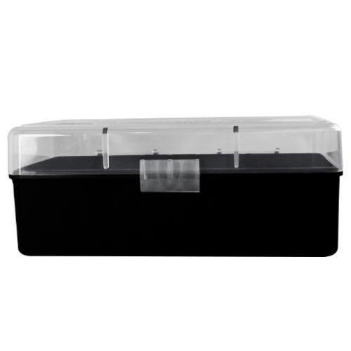 Berry's #414 WSM Clear Ammo Box with Black Base Flip Top 50 Round