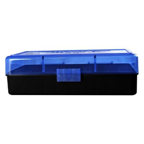 Berry's Mfg 50-Round Ammo Box Model 454 - 50 A.E. Blue with Black Bottom