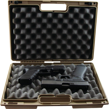 Berry's Double Pistol Case Tan 15x10x4 Inches