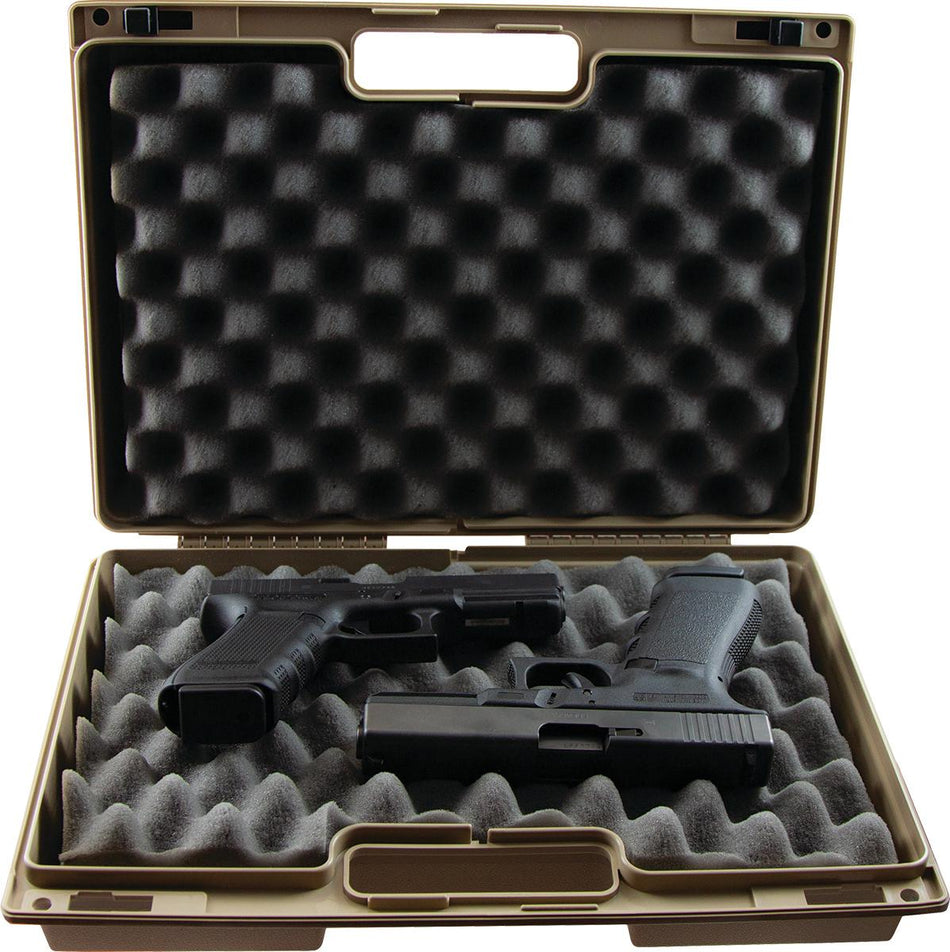 Berry's Double Pistol Case Tan 15x10x4 Inches