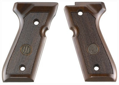 Beretta 92/96 Walnut Grips with Medallion Checkered Set of 2