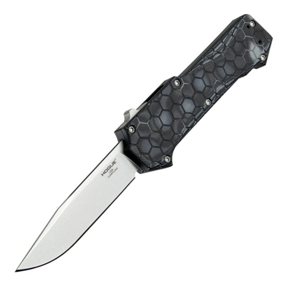 Hogue Compound OTF Automatic Knife 3.5" Clip Point CPM S30V G-Mascus Black G10