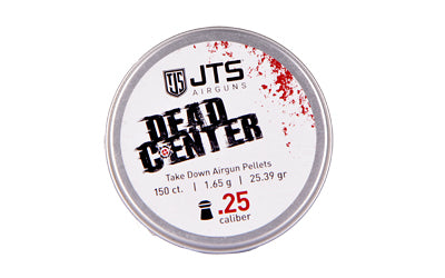 JTS Group Dead Center .25 Caliber Domed Pellets, 25.39 Grain, 150 Count Tin JAC102