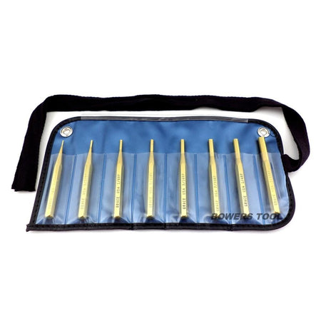 Grace USA Brass Roll Spring Punch Set 8-Piece for Gunsmiths