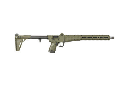 Kel-Tec SUB2K9GLKGRN SUB2000 Gen3 9mm Luger 15+1 16.15" Black Steel Threaded Barrel, Green Picatinny Rail Aluminum Receiver, M-LOK Handguard, Green Synthetic Folding Stock, Black Polymer Grip