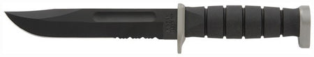 KA-BAR D2 Extreme Fighting/Utility Knife 7" Serrated Blade with Plastic Sheath