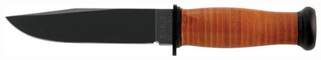 KA-BAR Mark I Navy Fixed Blade Knife 5-1/8" with Leather Sheath USN