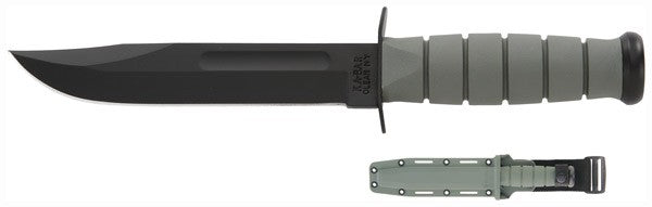 KA-BAR Fighting/Utility Knife 7" Straight Edge Foliage Green with Plastic Sheath