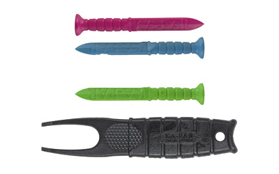 KA-BAR KA-PAR Golf Tool Set 9936, Includes 36 Golf Tees and Divot Tool, Glass Filled Nylon, Black