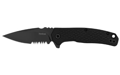 Kershaw Conduit Assisted Opening Folding Knife, 2.9" Spear Point Combo Edge, 8Cr13MoV Blade, Black GFN Handle 1407ST