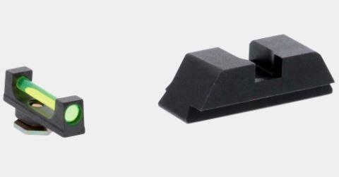 Ameriglo Green Fiber Optic .115 Front Black Rear Iron Sight Set for Glock 42/43/43X/48